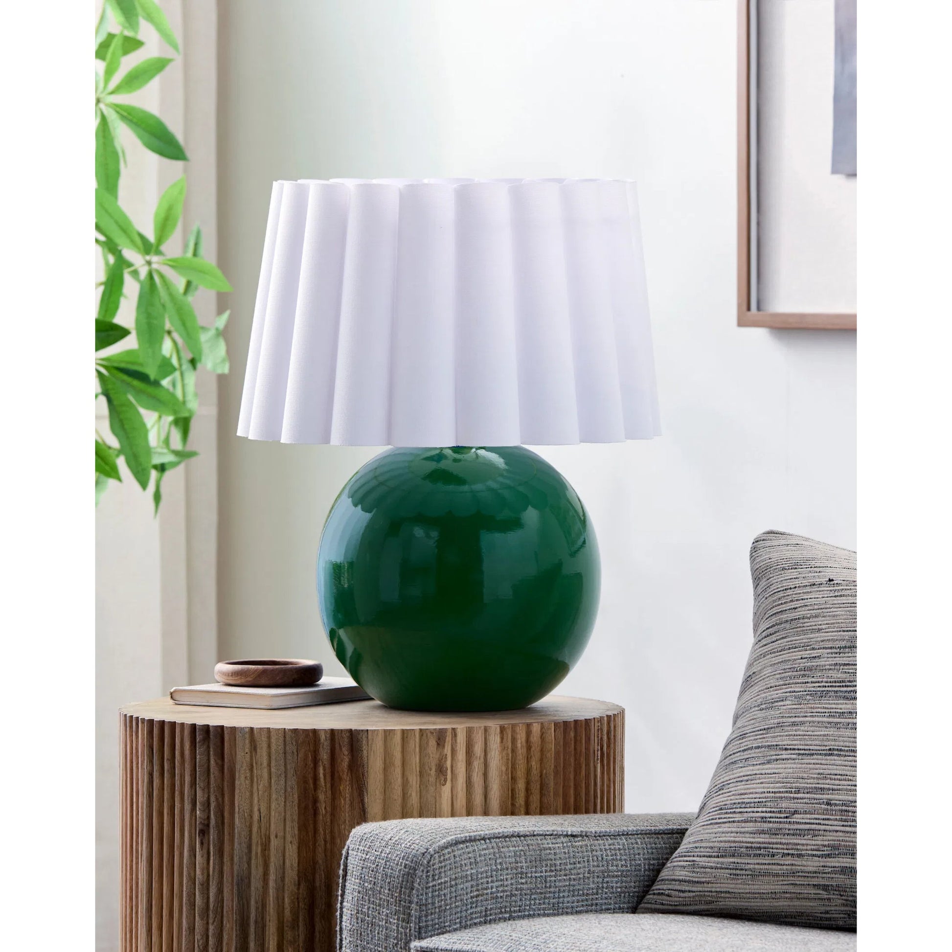 Stellar Accent II Table Lamp by Livabliss in electroplated, glazed. Made from ceramic, polyester, iron in a eclectic & global style.