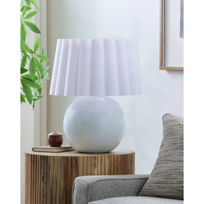 Stellar Accent II Table Lamp by Livabliss in electroplated, glazed. Made from ceramic, polyester, iron in a eclectic & global style.