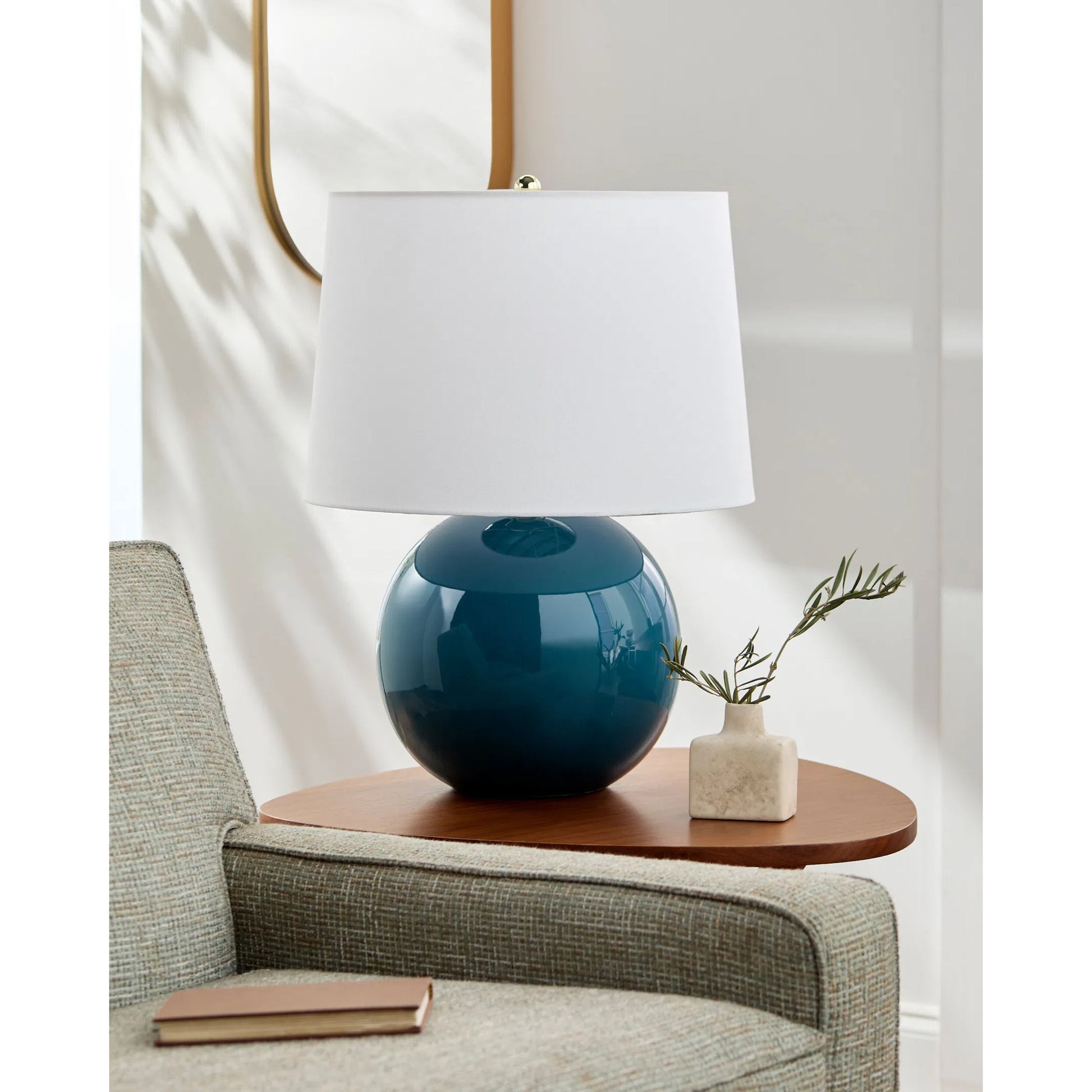 Stellar Accent III Table Lamp by Livabliss in electroplated, glazed. Made from ceramic, polyester, iron in a eclectic & global style.