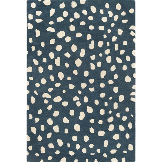 Stella Rug - 15957 by Surya in deep teal, beige. Made from 100% wool in a unique style.