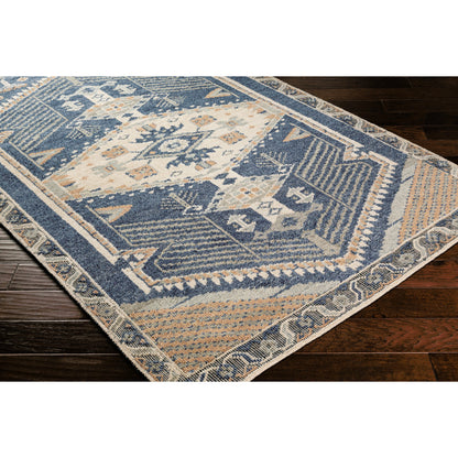 St Moritz Rug - 26656 by Surya in blue, light beige, light sage, cream. Made from 100% wool in a unique style.