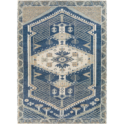 St Moritz Rug - 26656 by Surya in blue, light beige, light sage, cream. Made from 100% wool in a unique style.