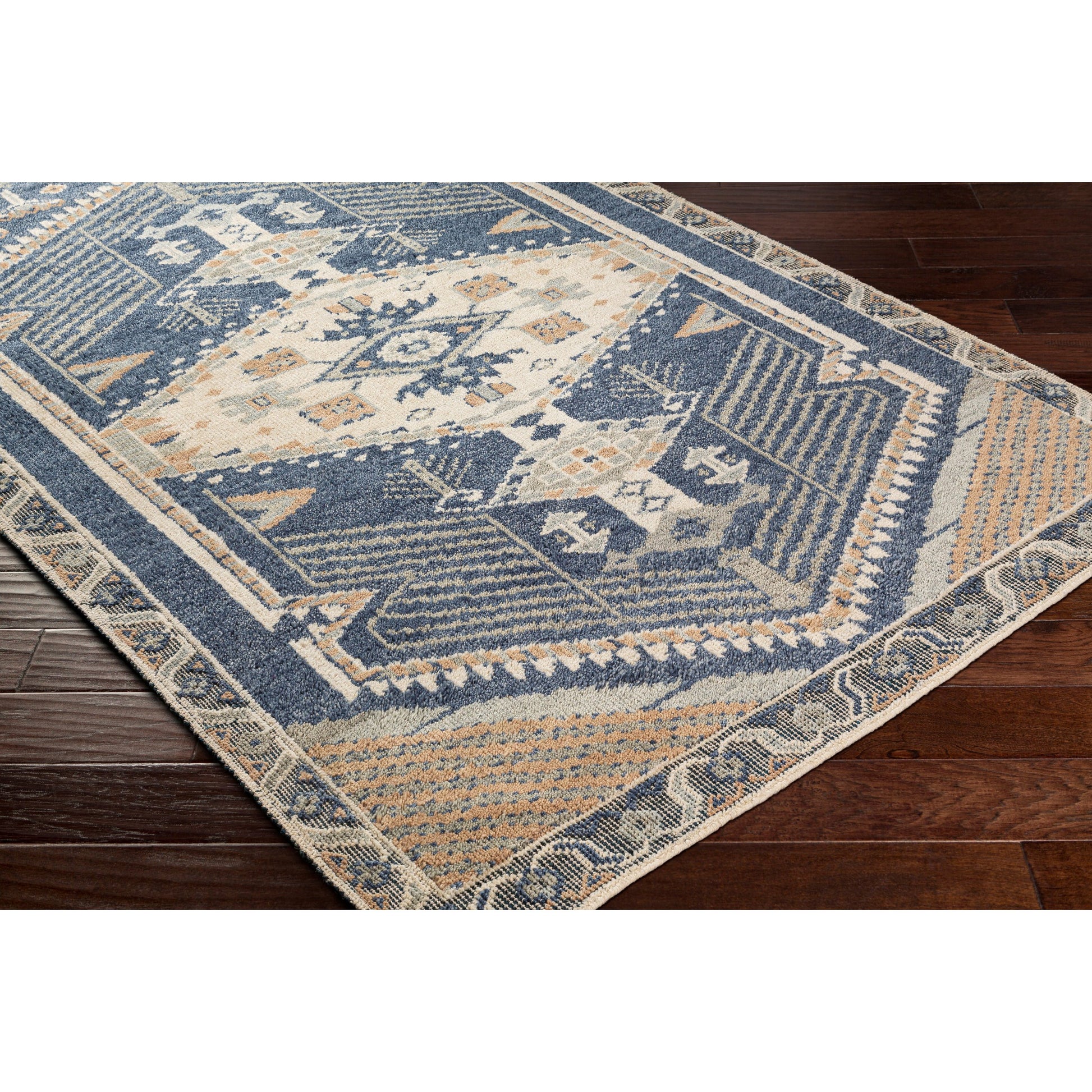 St Moritz Rug - 26656 by Surya in blue, light beige, light sage, cream. Made from 100% wool in a unique style.