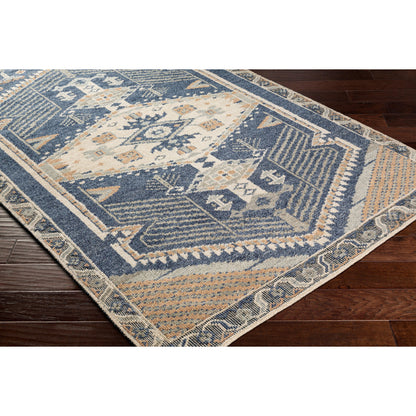 St Moritz Rug - 26656 by Surya in blue, light beige, light sage, cream. Made from 100% wool in a unique style.