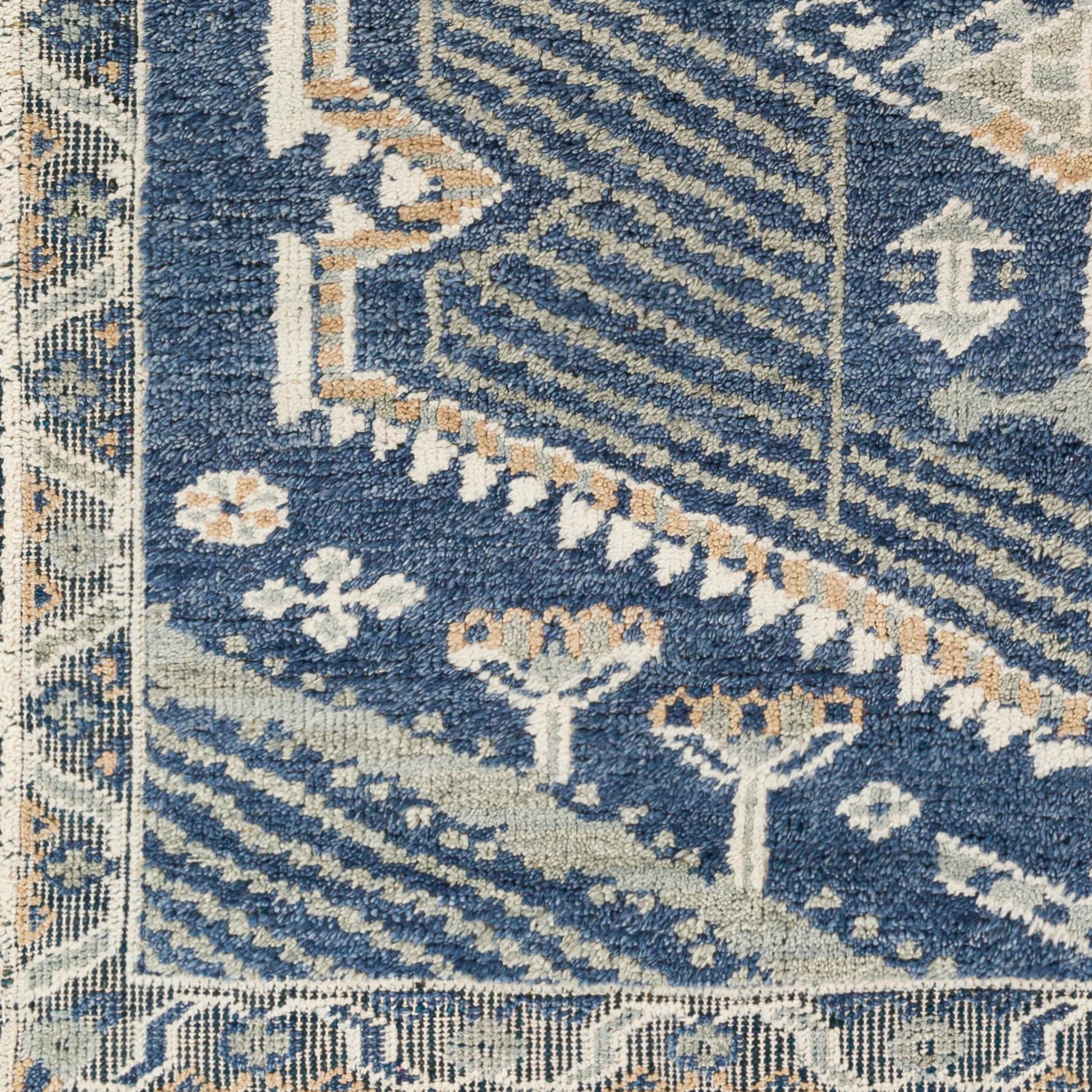 St Moritz Rug - 26656 by Surya in blue, light beige, light sage, cream. Made from 100% wool in a unique style.