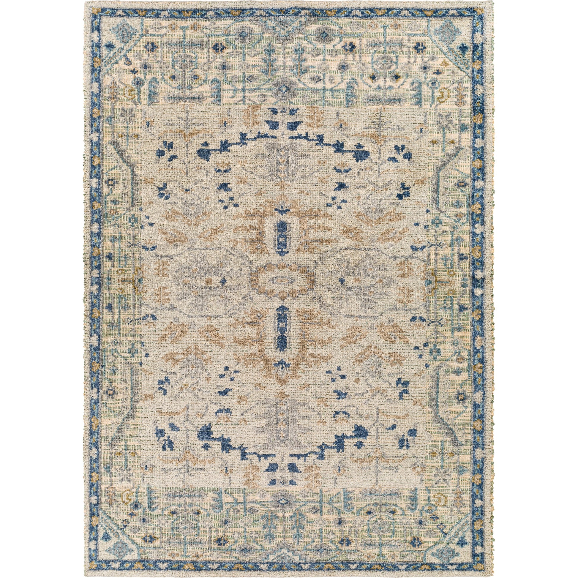 St Moritz Rug - 26658 by Surya in blue, light beige, light sage, cream. Made from unique in a unique style.