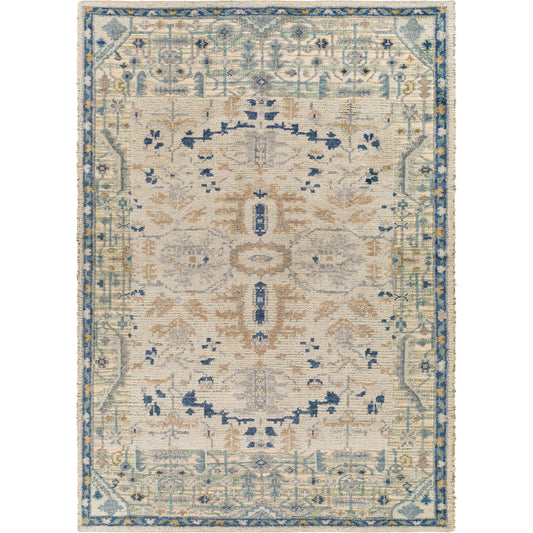 St Moritz Rug - 26658 by Surya in blue, light beige. Made from unique in a unique style.