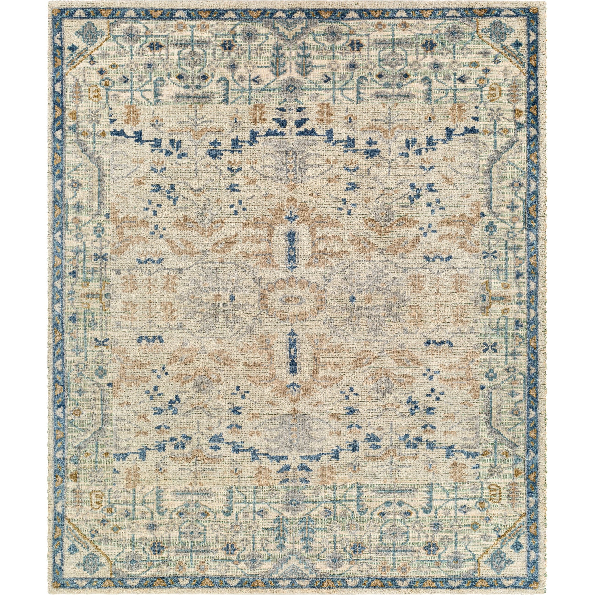 St Moritz Rug - 26658 by Surya in blue, light beige, light sage, cream. Made from unique in a unique style.
