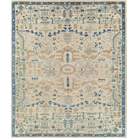 St Moritz Rug - 26658 by Surya in blue, light beige. Made from unique in a unique style.