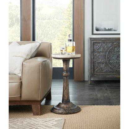 La Grange Rabbs Prairie Martini Table by Hooker Furniture in dark flemish. Made from resin, stone in a traditional style.