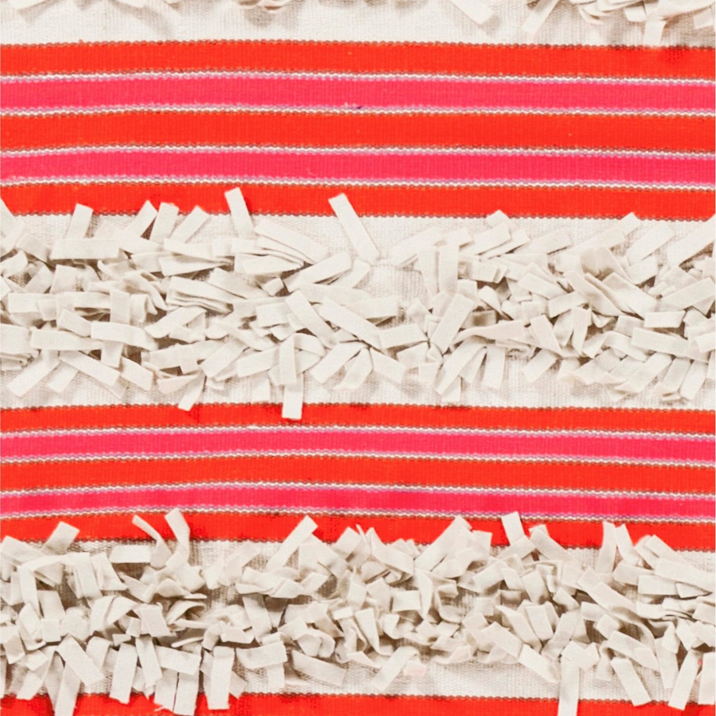 003 47637-20692,47637-20693,47637-20694,47637-20695 | Closeup | Steps STP-9000 Indoor/Outdoor Rug by Surya in seafoam, pink, yellow, orange, rust, mauve. Made from 34% felted wool, 33% acrylic, 33% cotton in a unique style.