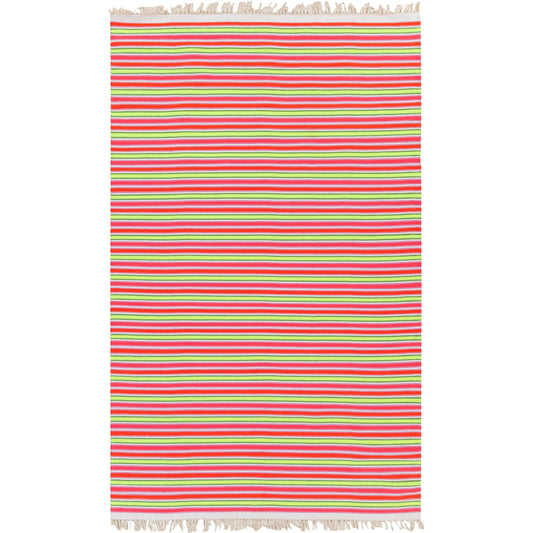 Steps Rug - 1912 by Surya in ivory, pink, orange, grass green, mauve. Made from 34% felted wool, 33% acrylic, 33% cotton in a unique style.