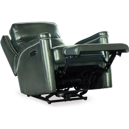 Hamilton Power Recliner with Power Headrest by Hooker Furniture in grey. Made from unique in a traditional style.