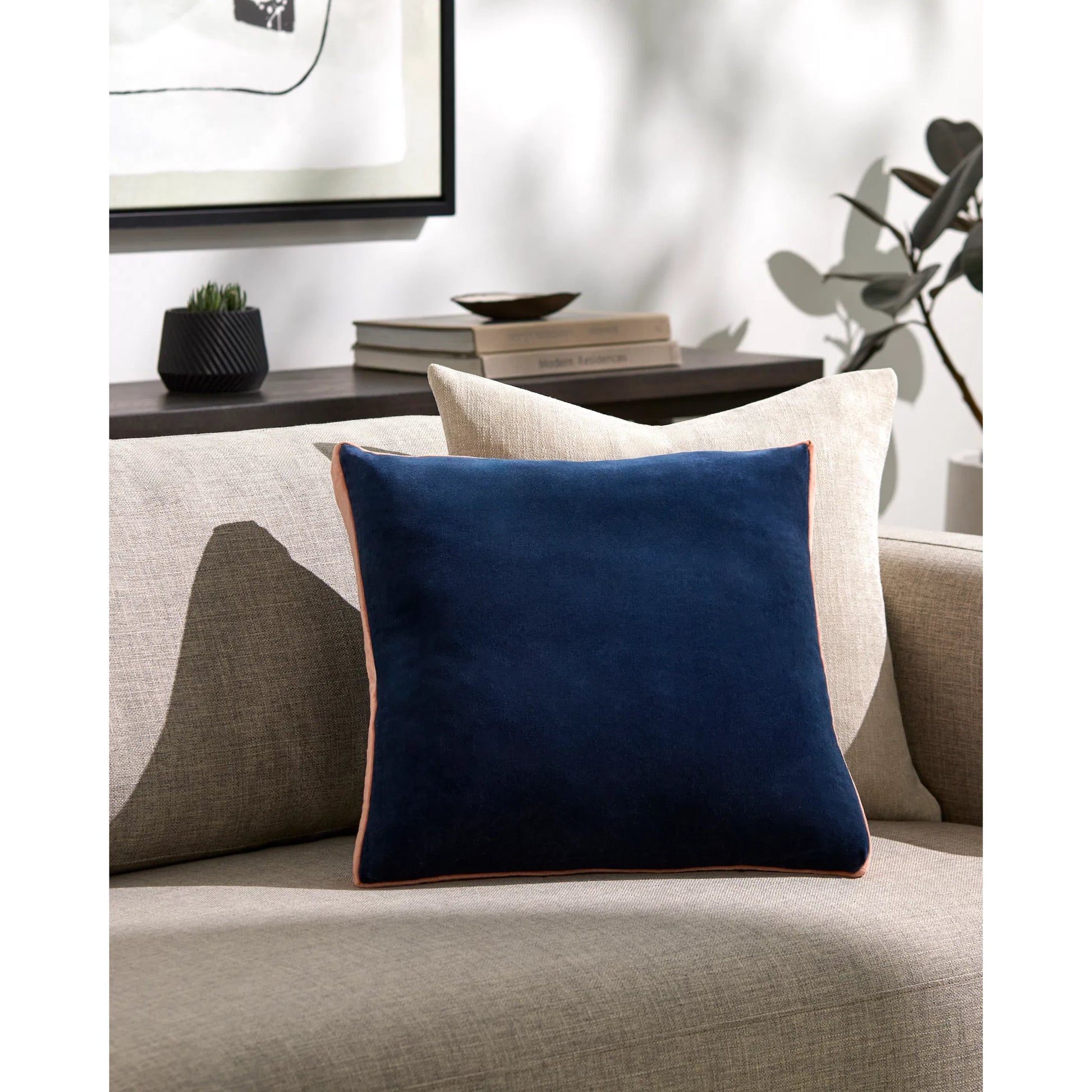 Sully Pillow - 498498 by Surya. Made from front: 100% cotton, back: 100% cotton in a modern style.