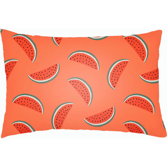 Summer Pillow - 6000 by Livabliss in terracotta, apricot, light silver, dark coral, clay. Made from front: 100% polyester, back: 100% polyester, fill: polyester, polyfill in a modern style.