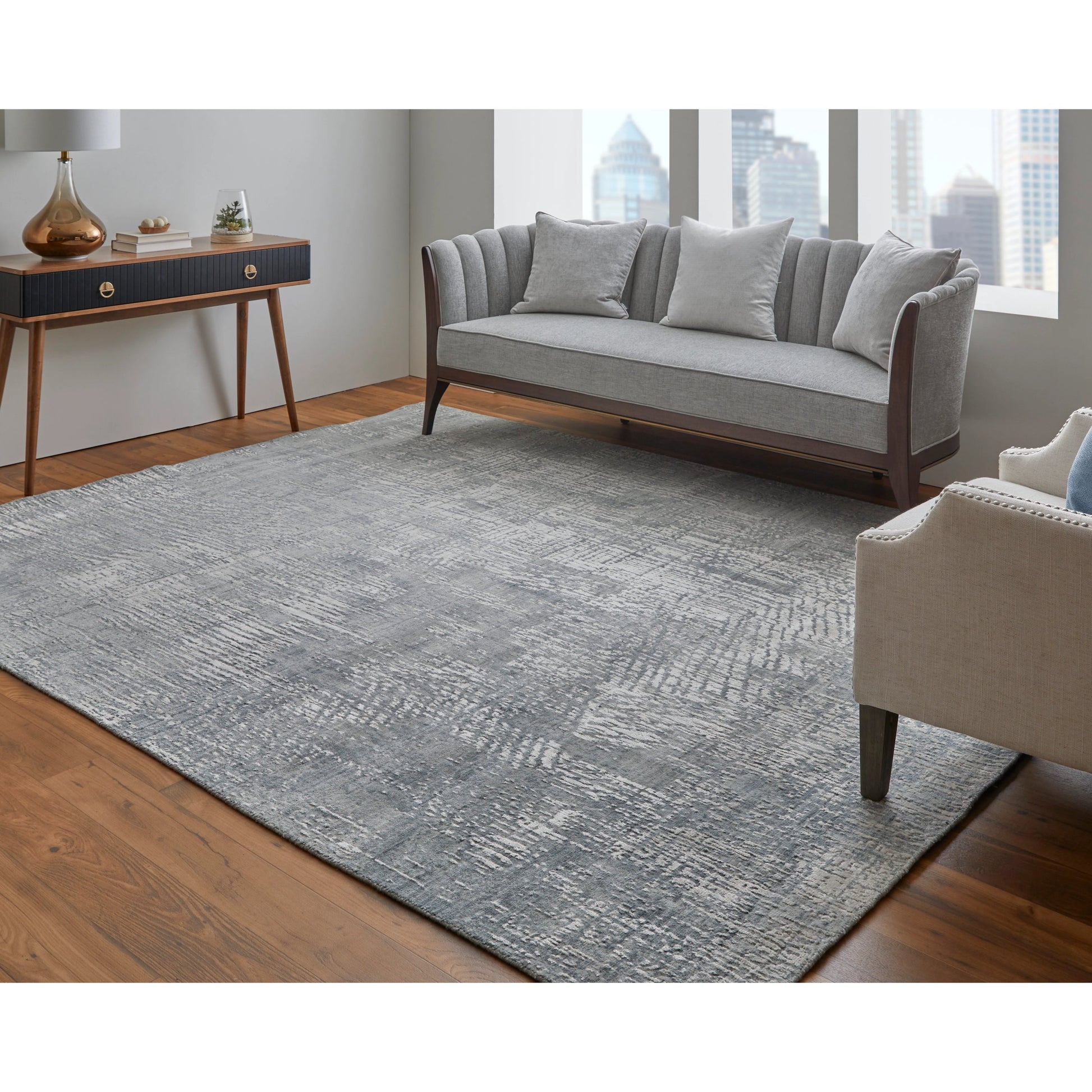Eastfield Rug - 69A1F by Feizy in gray. Made from wool, viscose in a unique style.