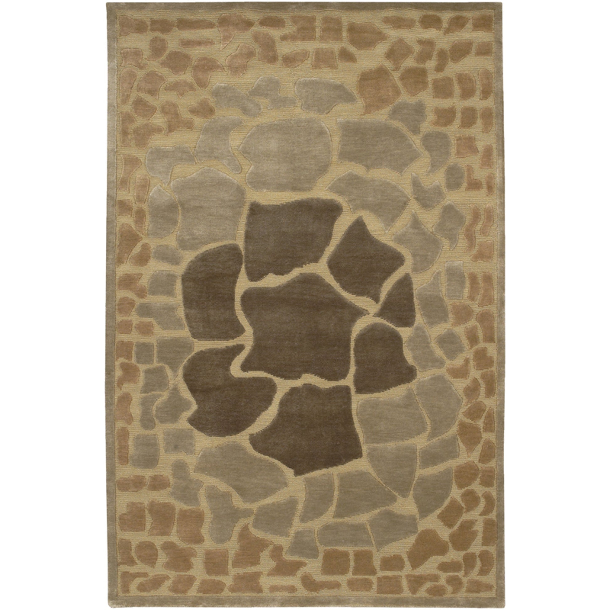 Mugal IN-8152 Rug by Surya in taupe, beige, brown. Made from 100% semi-worsted new zealand wool in a unique style.