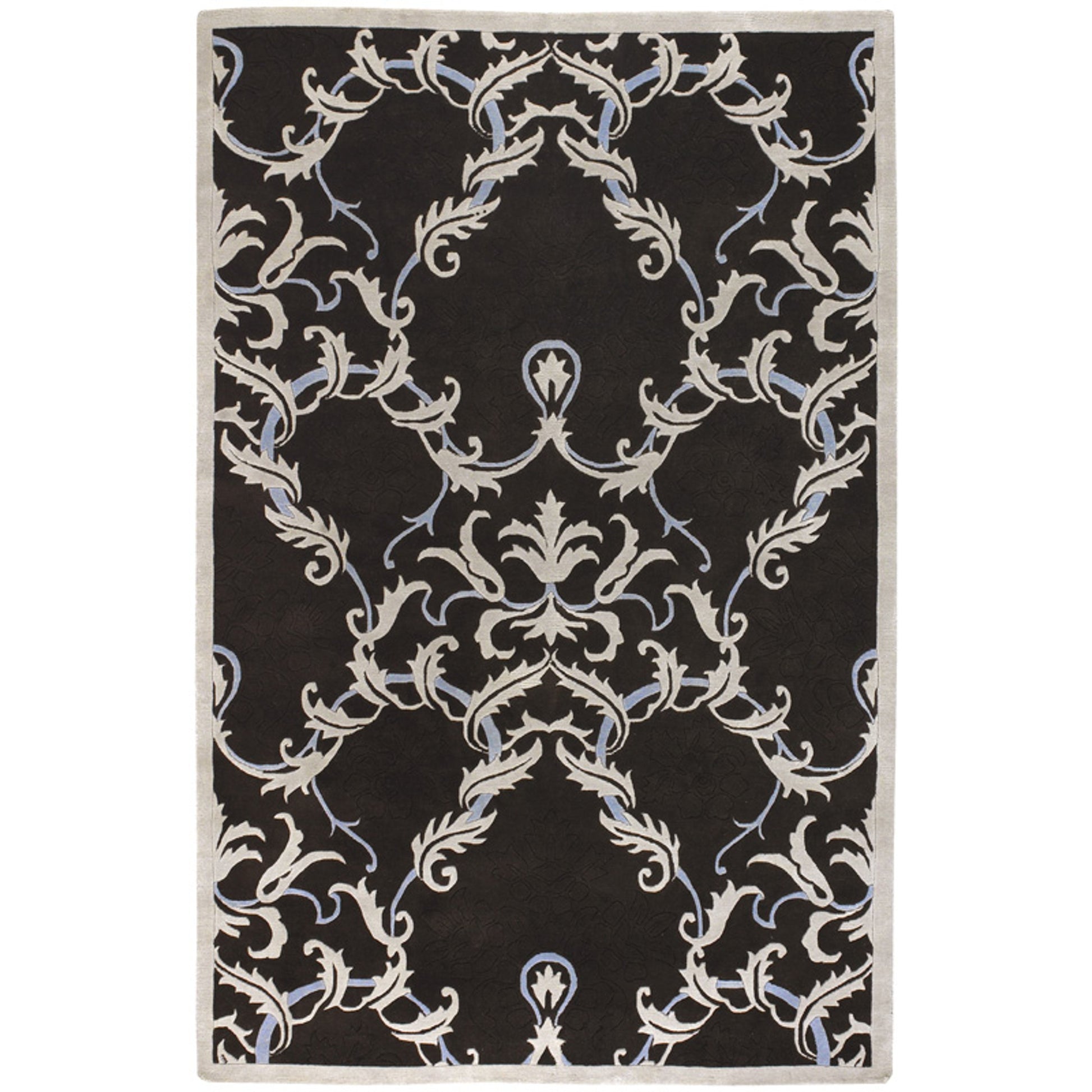 Mugal Rug - 7511 by Surya in dark reddish-brown. Made from 100% semi-worsted new zealand wool in a unique style.