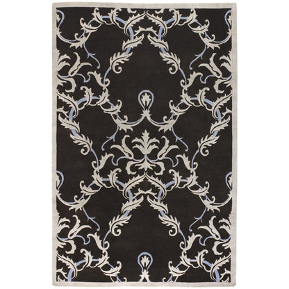 Mugal Rug - 7511 by Surya in dark reddish-brown. Made from 100% semi-worsted new zealand wool in a unique style.