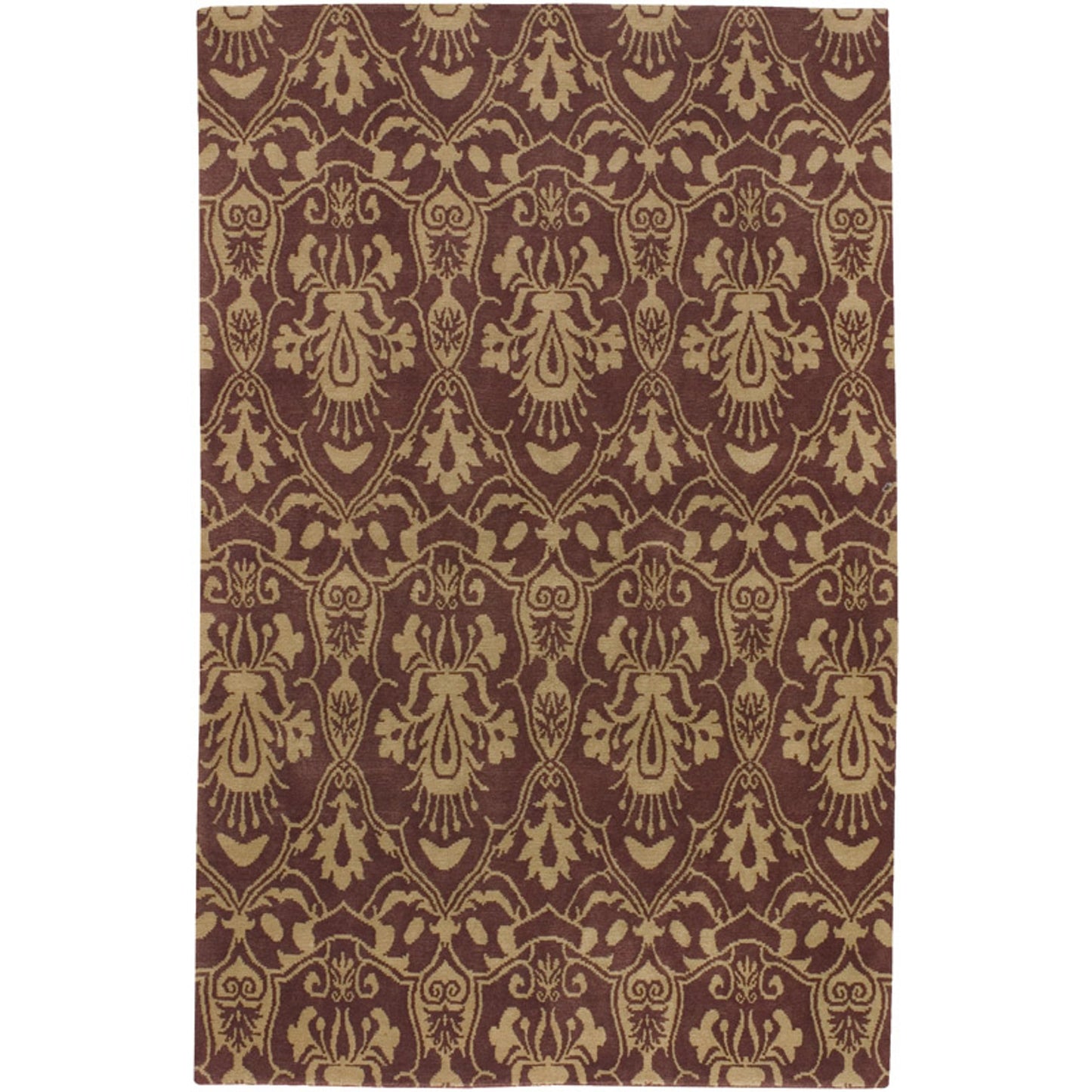 000 5426-3238,5426-3239,5426-3240 | Primary Silo | Lhotse LHO-3205 Rug by Surya in reddish-brown. Made from 100% hand carded new zealand wool in a unique style.