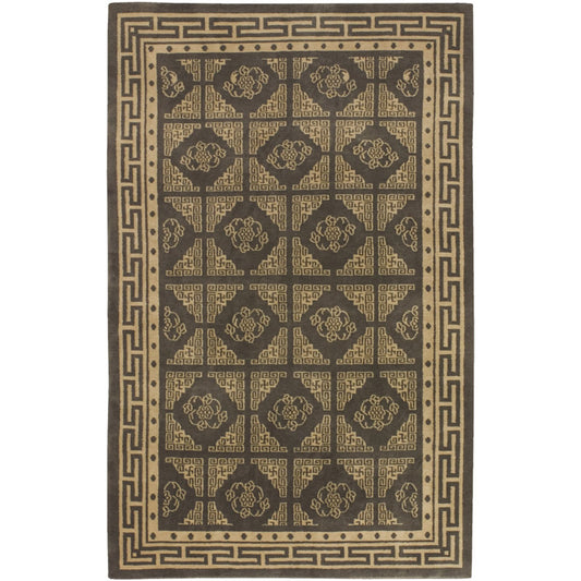 Lhotse Rug - 88 by Surya in cocoa golden beige. Made from 100% hand carded new zealand wool in a unique style.