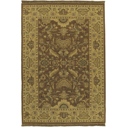 Soumek Rug - 11455 by Surya in brown. Made from 100% semi-worsted new zealand wool in a unique style.