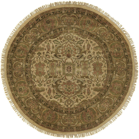 Taj Mahal Rug - 12107 by Surya in brown. Made from 100% semi-worsted new zealand wool in a unique style.
