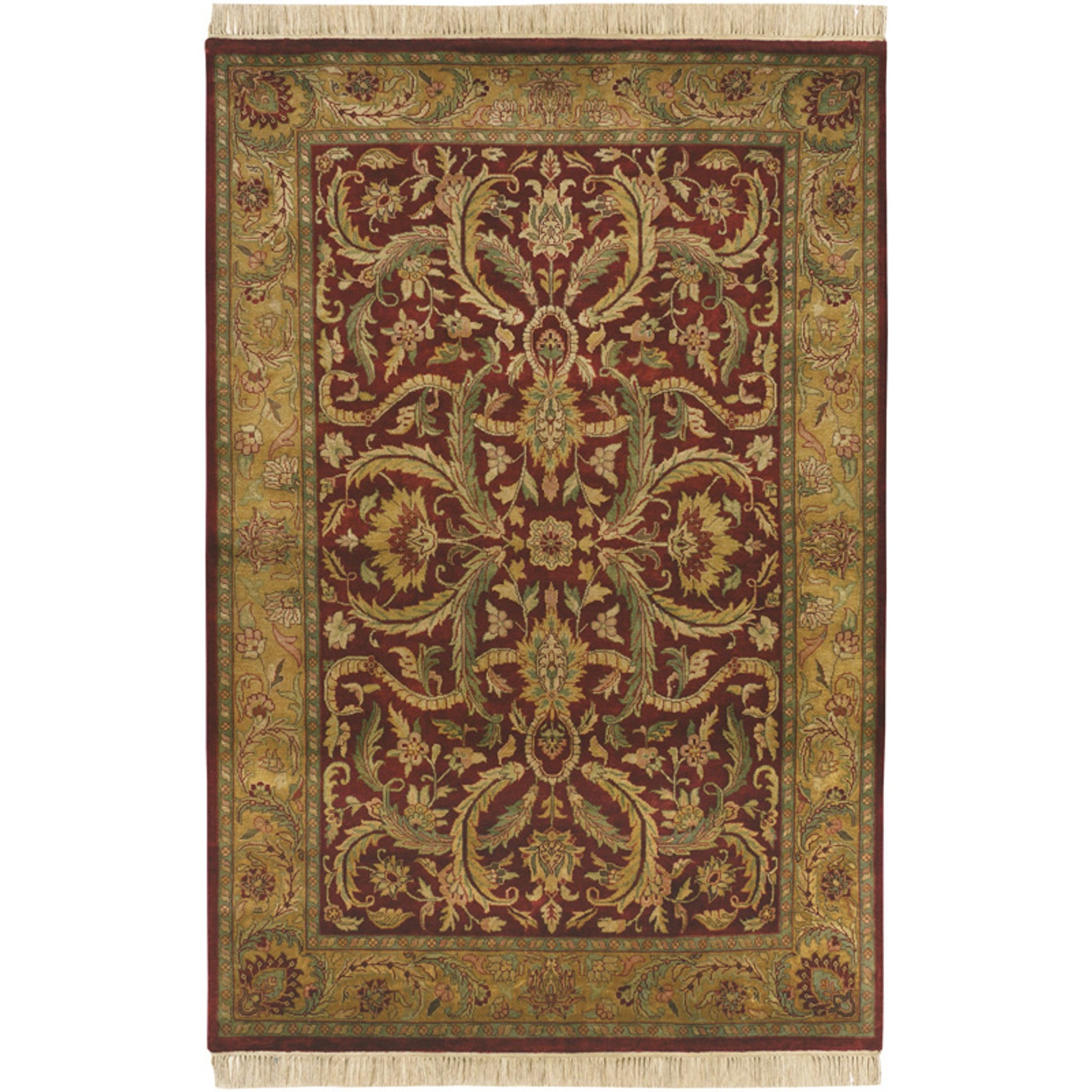 Taj Mahal TJ-59 Indoor/Outdoor Rug by Surya in green, red. Made from 100% semi-worsted new zealand wool in a unique style.