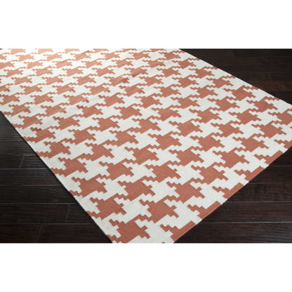 Frontier Rug - 76 by Surya in brick brown. Made from 100% wool in a unique style.