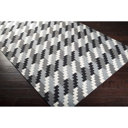 Frontier Rug - 1327 by Surya in slate, black, light beige. Made from 100% wool in a unique style.