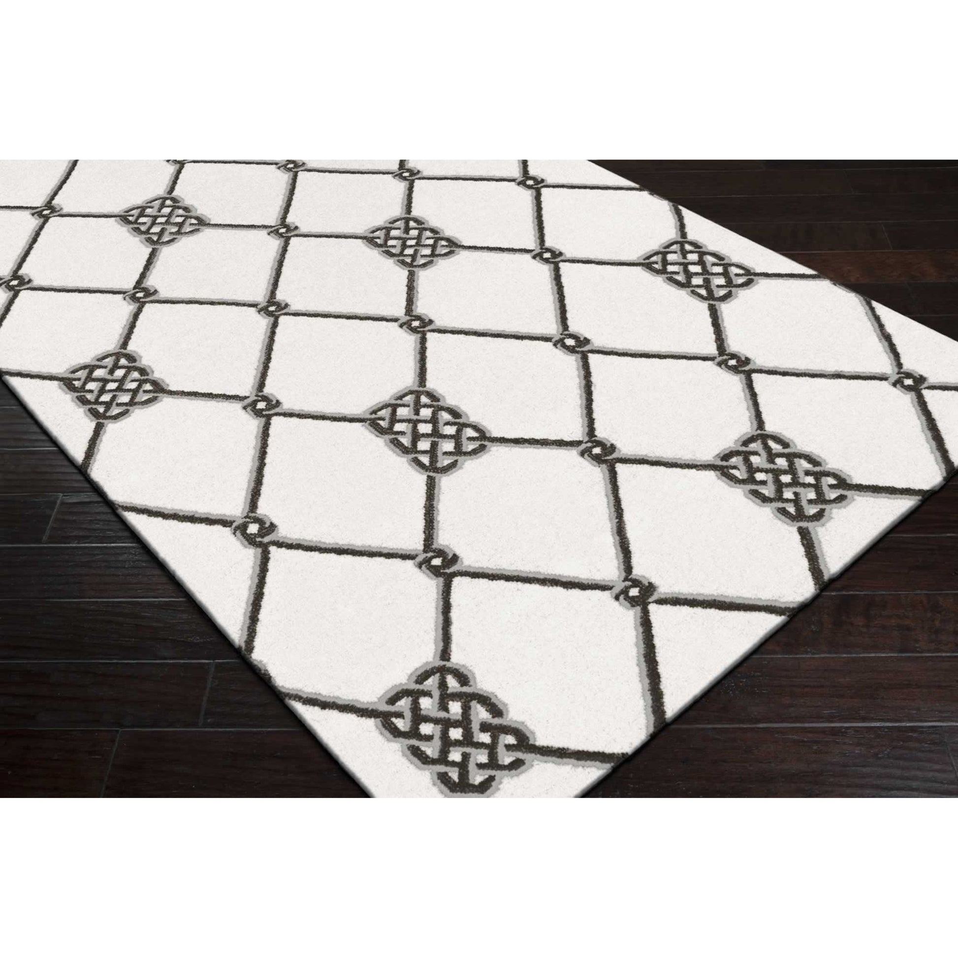 Frontier Rug - 617 by Surya in light beige, gray, charcoal, black. Made from 100% wool in a unique style.