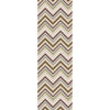 Light Beige, Charcoal, Pale Blue, Tan / 2'6" x 8'