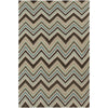 Light Beige, Charcoal, Pale Blue, Tan / 2'6" x 8'