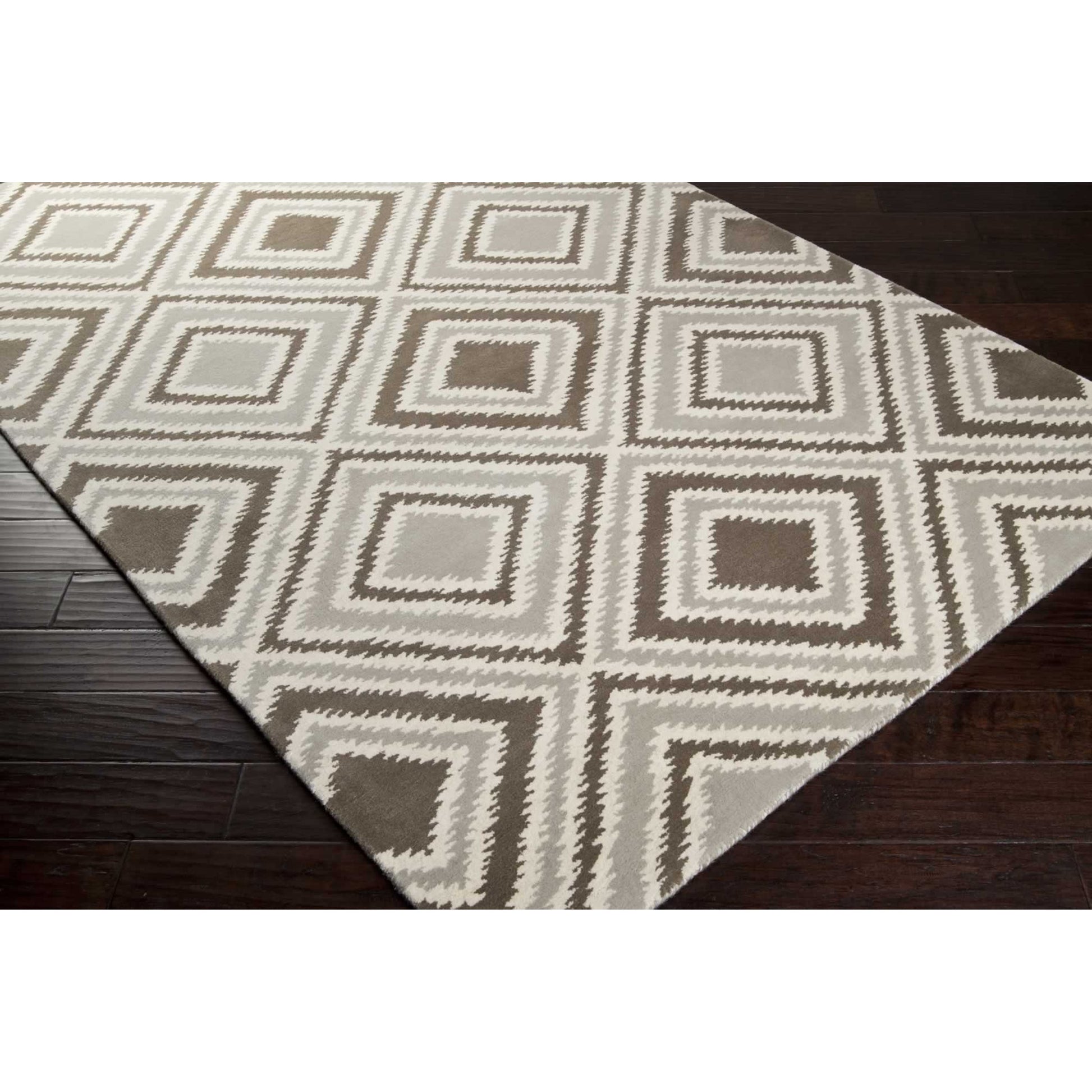 Naya Rug - 485 by Surya in gray, light gray, cream. Made from 100% new zealand wool in a unique style.