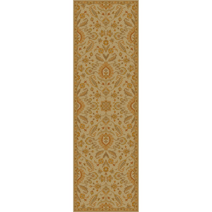 Temptress Rug - 1633 by Surya in light olive, mustard, light brown, sage. Made from 100% wool in a unique style.