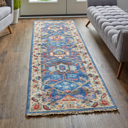 Beall Traditional Oriental Rug - 6708F by Feizy in blue, red. Made from wool in a unique style.