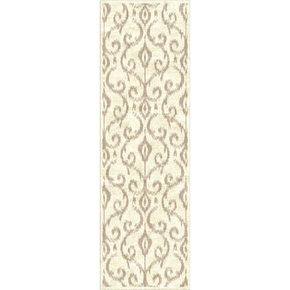 Azeri Transitional Damask Rug - 3842F by Feizy in gray, taupe, ivory. Made from wool, viscose in a unique style.