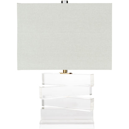 Surrey - 21547 by Surya in metallic brass, clear and translucent. Made from linen, polyester, crystal, metal in a modern style.