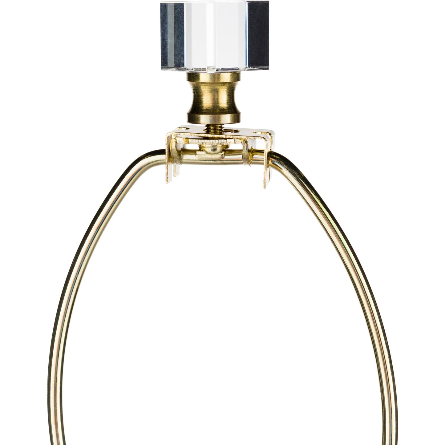 003 S-278867 | Closeup | Surrey - 21547 by Surya in metallic brass, clear and translucent. Made from linen, polyester, crystal, metal in a modern style.