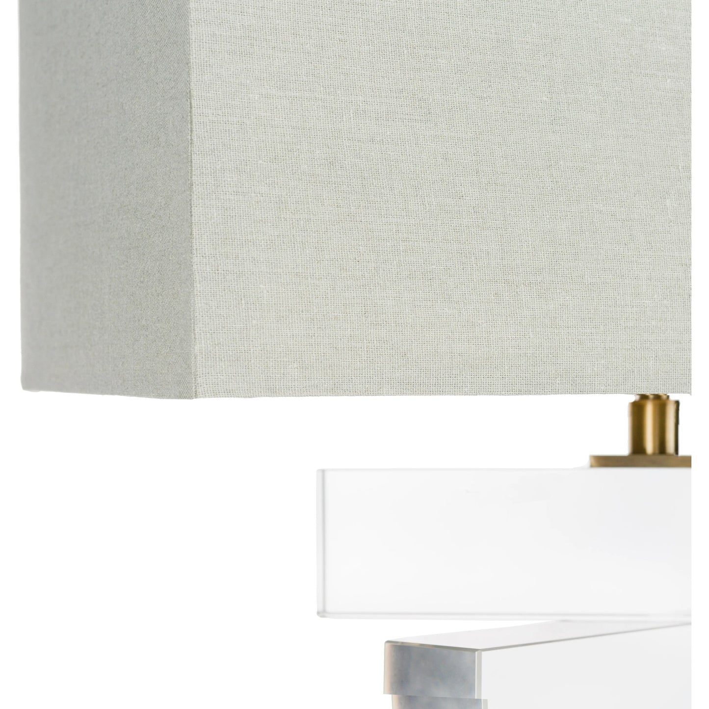 004 S-278867 | Closeup | Surrey - 21547 by Surya in metallic brass, clear and translucent. Made from linen, polyester, crystal, metal in a modern style.