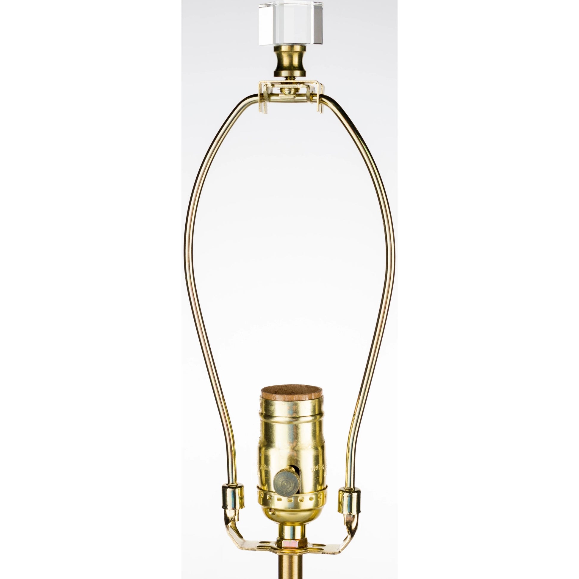 Surrey - 21547 by Surya in metallic brass, clear and translucent. Made from linen, polyester, crystal, metal in a modern style.