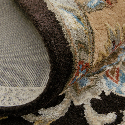 Prescott Traditional & Botanical Rug - 8938F by Feizy in brown, tan, orange. Made from viscose, wool in a unique style.
