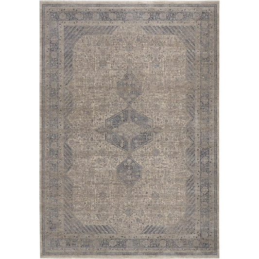 Marquette Transitional Rug - 3775F by Feizy in taupe, gray, blue. Made from polyester, acrylic in a unique style.