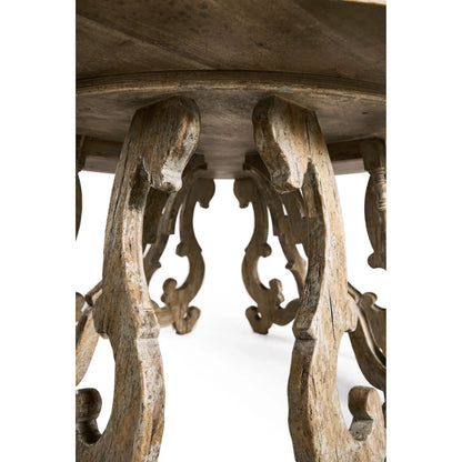 Caldera Centre Table by Jonathan Charles in light spain painted walnut. Made from acacia in a traditional style.