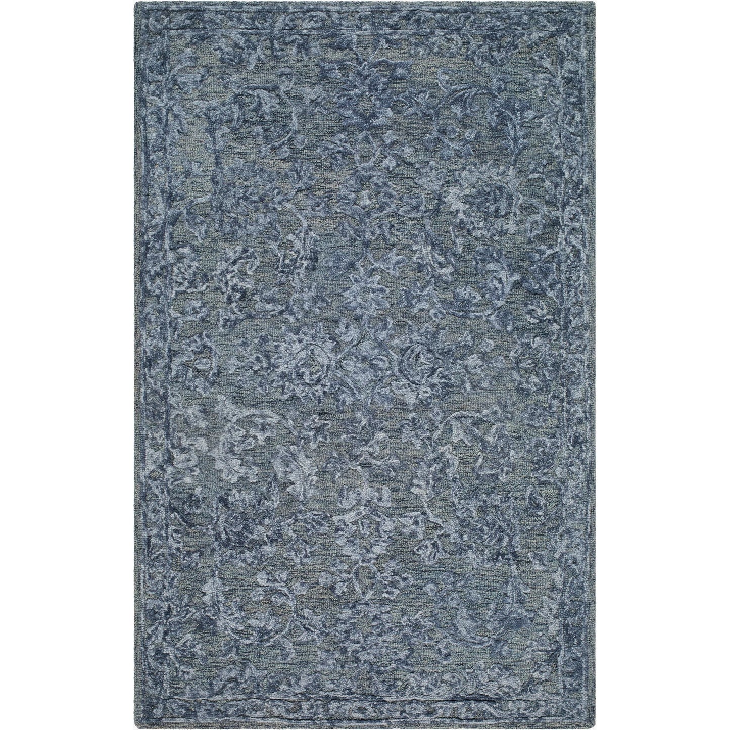 000 SI-2632485,SI-2632486,SI-2632487 | Primary Silo | Shiv Classics SVC-2301 Rug by Livabliss in slate blue, steel gray, charcoal.. Made from wool in a unique style.