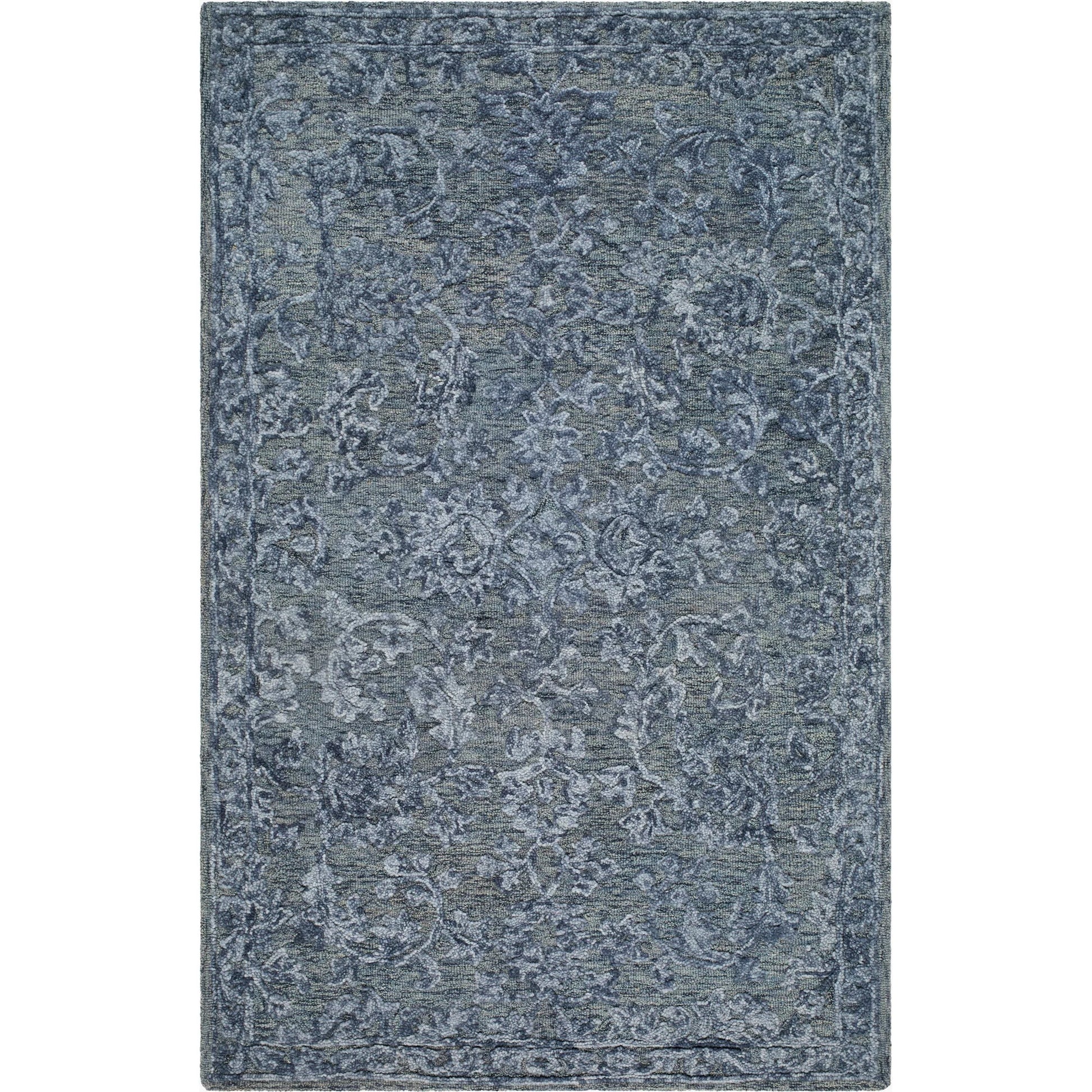 Shiv Classics SVC-2301 Rug by Livabliss in slate blue, steel gray, charcoal.. Made from wool in a unique style.
