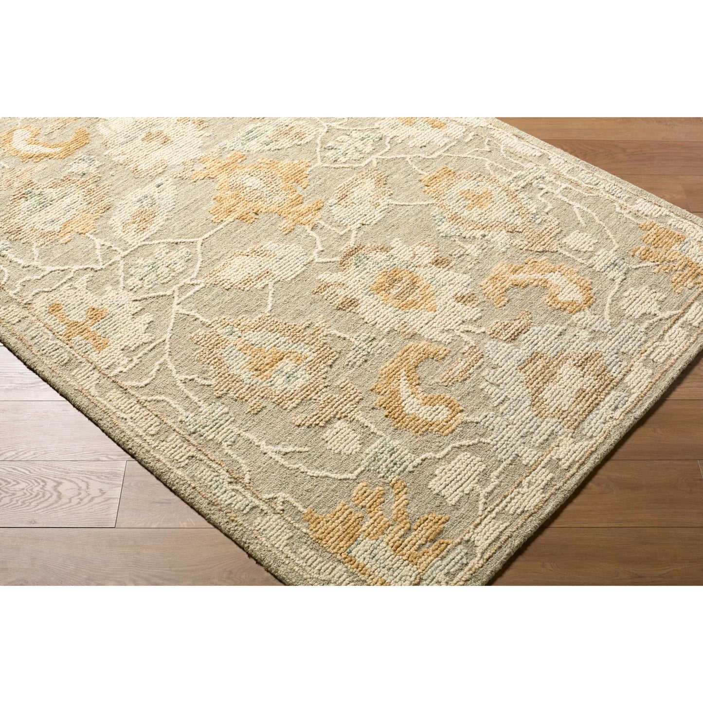 001 SI-2530705,SI-2530706,SI-2530707,SI-2530708 | Closeup | Shiv Classics SVC-2307 Rug by Livabliss in beige, cream, mustard, light gray, soft peach. Made from wool in a unique style.