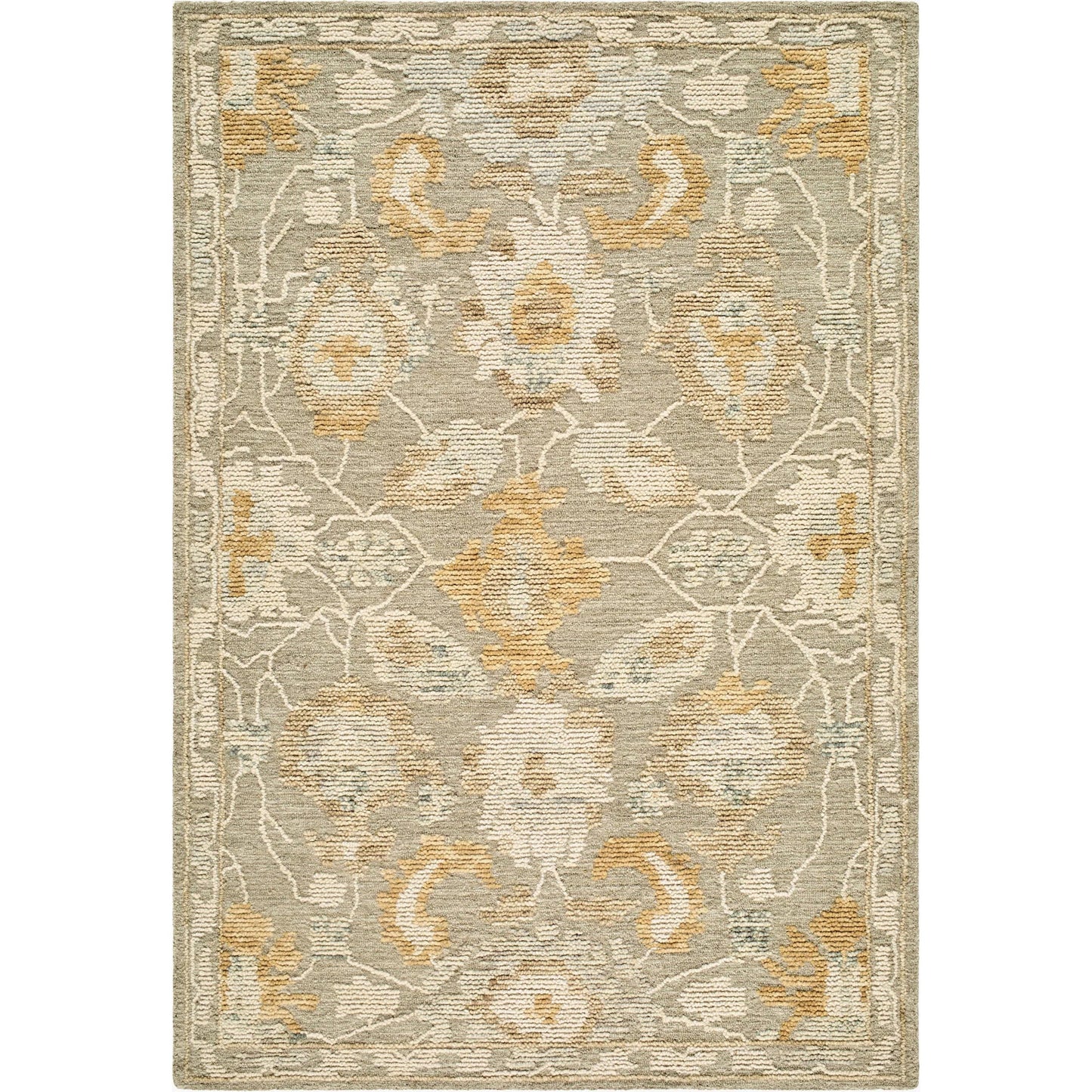 000 SI-2530705,SI-2530706,SI-2530707,SI-2530708 | Primary Silo | Shiv Classics SVC-2307 Rug by Livabliss in beige, cream, mustard, light gray, soft peach. Made from wool in a unique style.