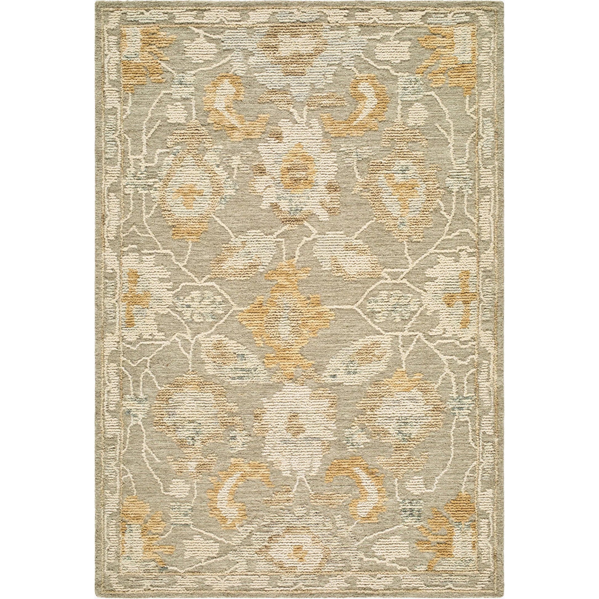 Shiv Classics SVC-2307 Rug by Livabliss in beige, cream, mustard, light gray, soft peach. Made from wool in a unique style.