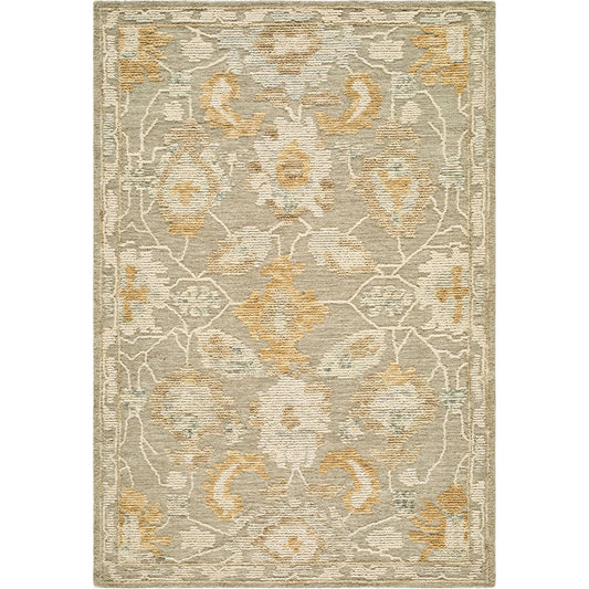Shiv Classics SVC-2307 Rug by Livabliss in beige, cream, mustard, light gray, soft peach. Made from wool in a unique style.